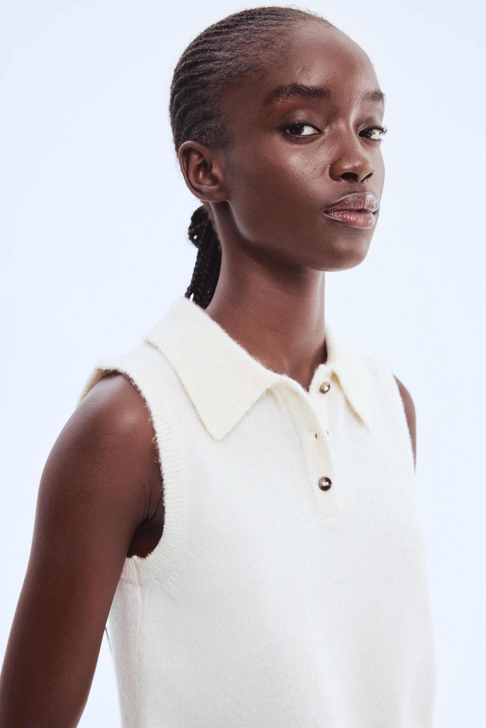 sweater vest with collar