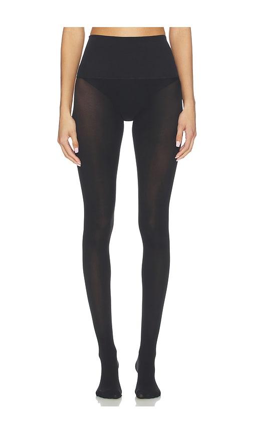 swedish stockings hanna seamless tights in black.