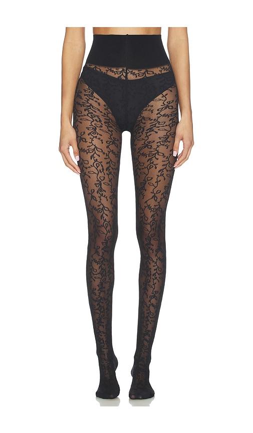 swedish stockings lo lace tights in black.