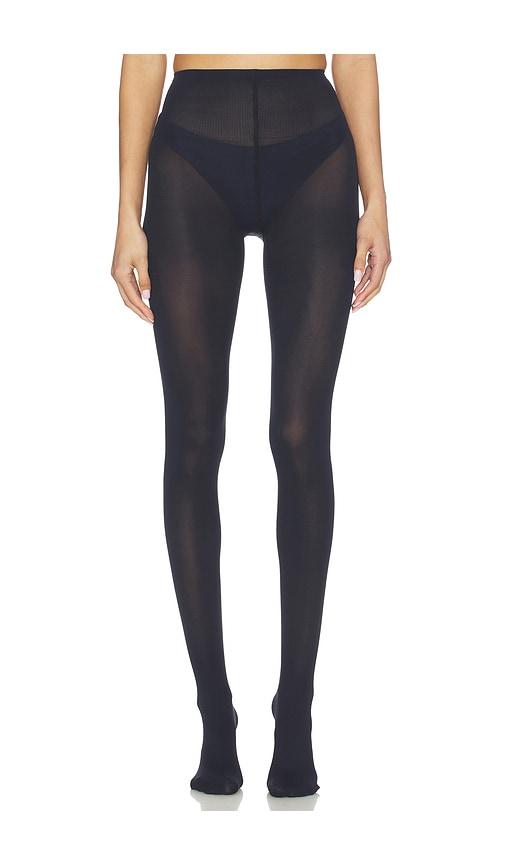 swedish stockings olivia premium tights in navy.