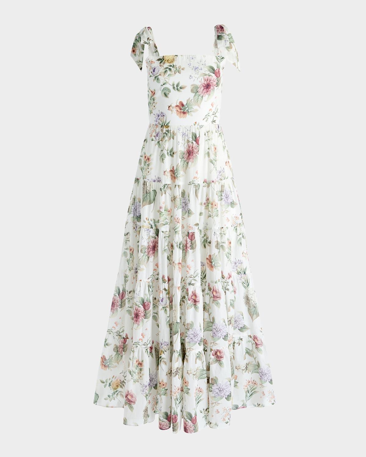 sweet nothings monnie tie-strap tiered maxi dress