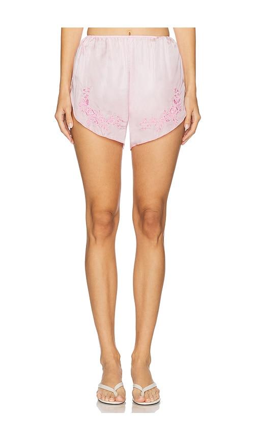 swf embroidered short in blush.
