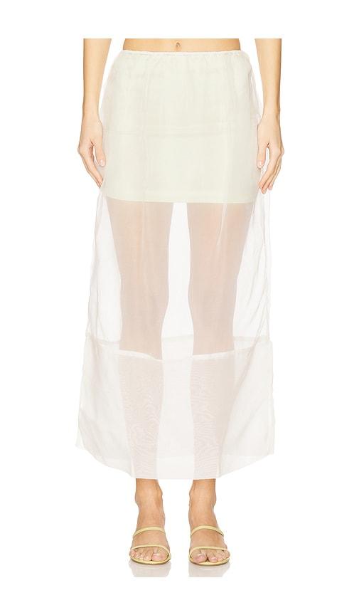 swf pencil sheer maxi skirt & satin mini in green.