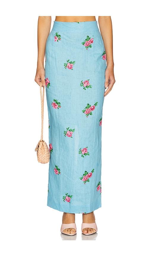 swf pencil skirt in blue.