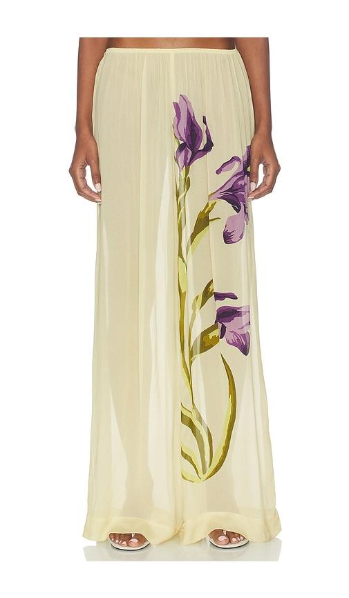 swf sheer relaxed pant in cream.