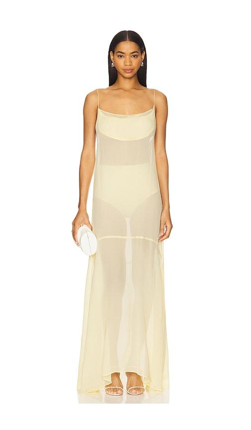 swf two piece sheer slip in lemon.
