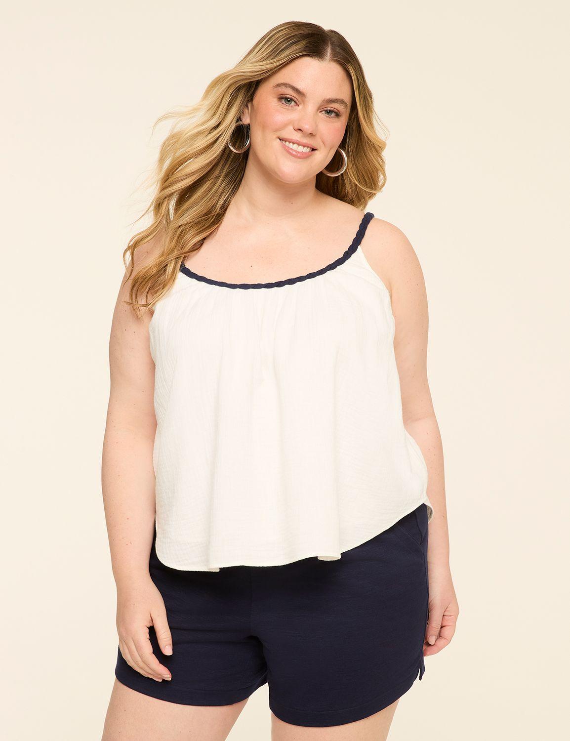 swing braided-neck tank