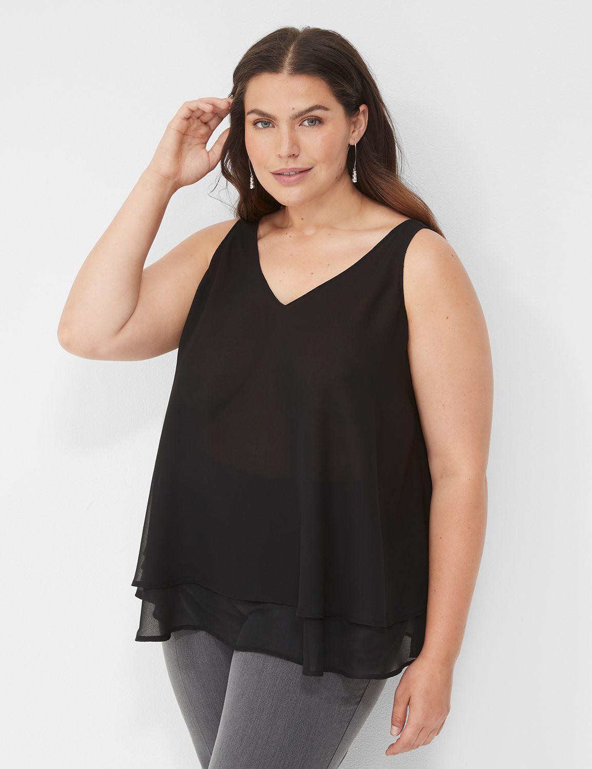 swing double-layer chiffon tank