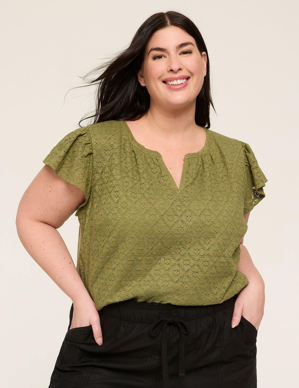 swing eyelet notch-neck top