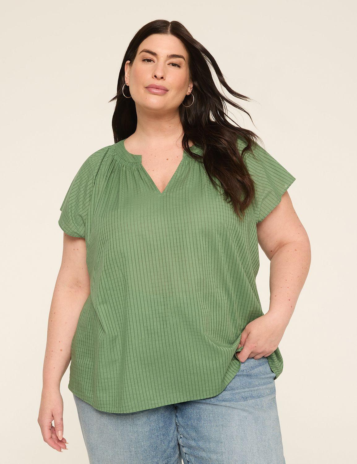 swing flutter-sleeve popover blouse