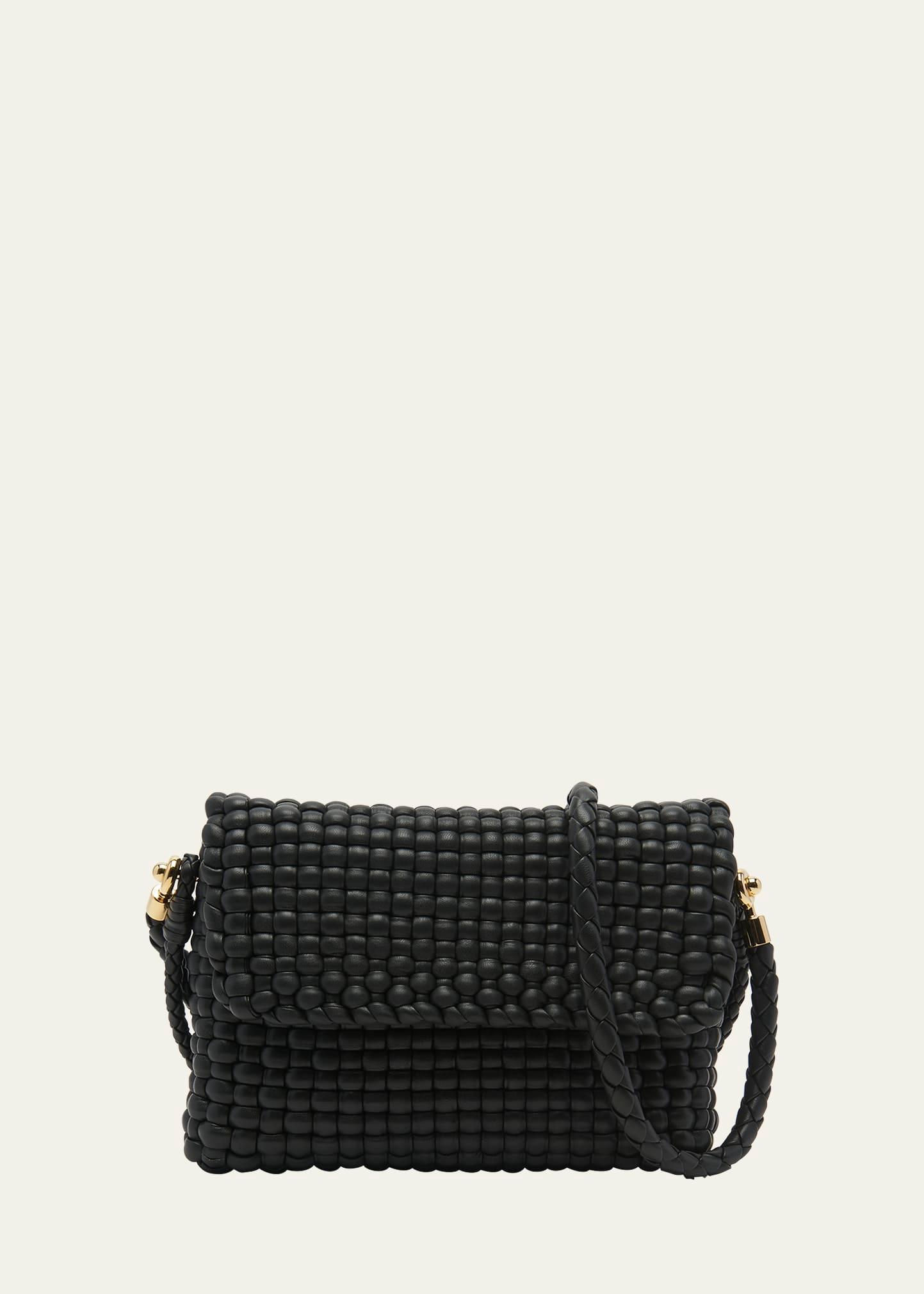 swing intreccio flap shoulder bag