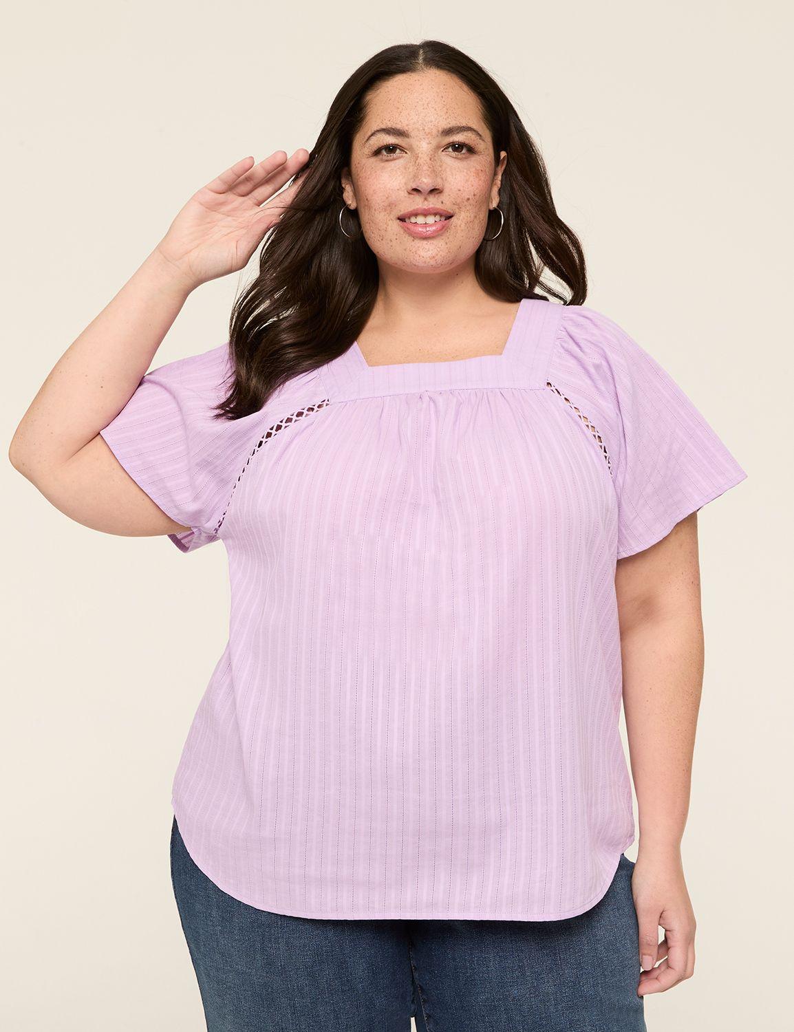 swing square-neck peasant blouse