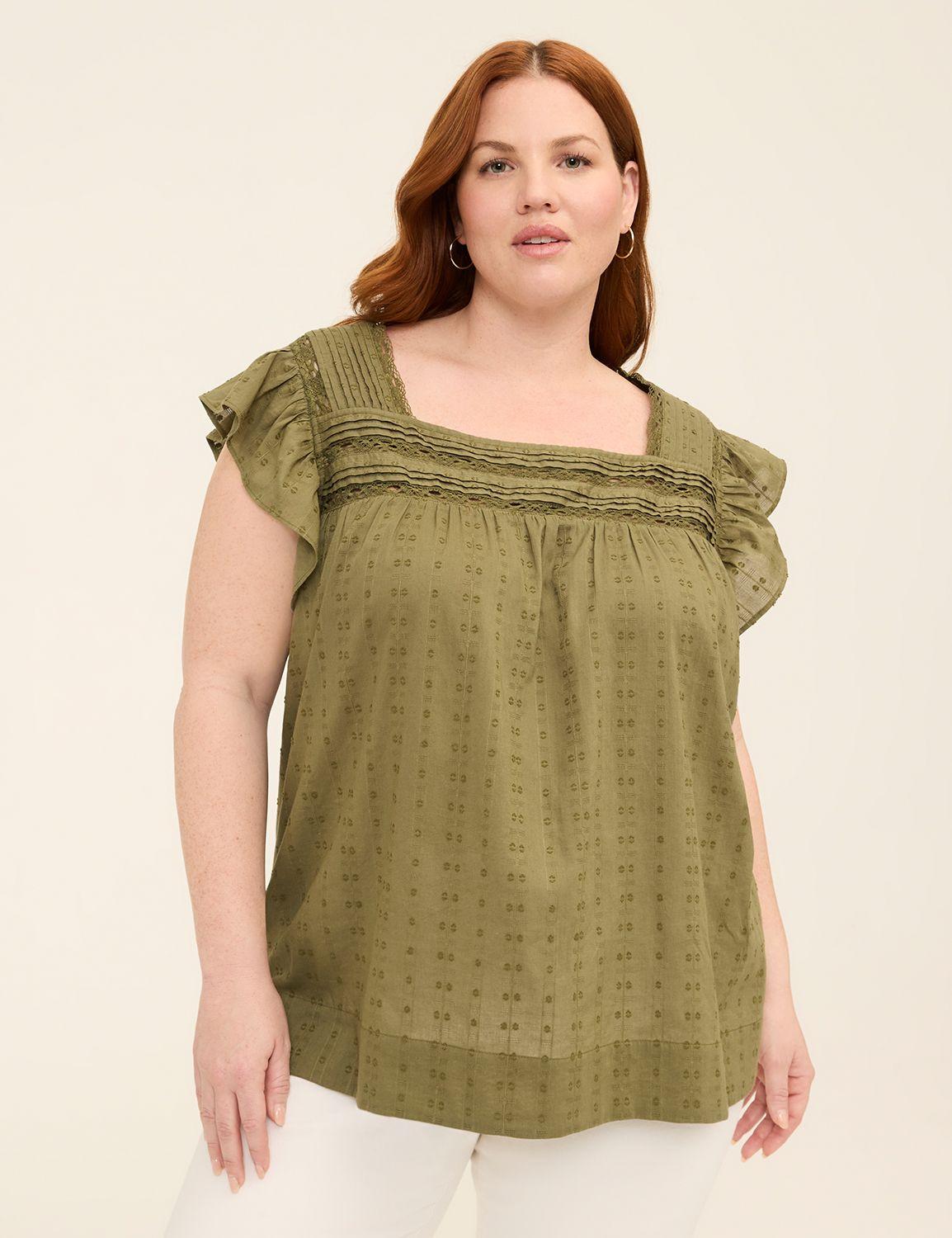 swing square-neck peasant blouse
