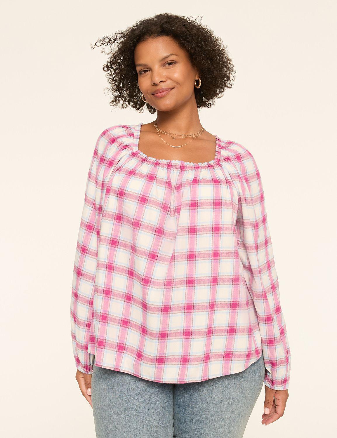 swing square-neck popover blouse