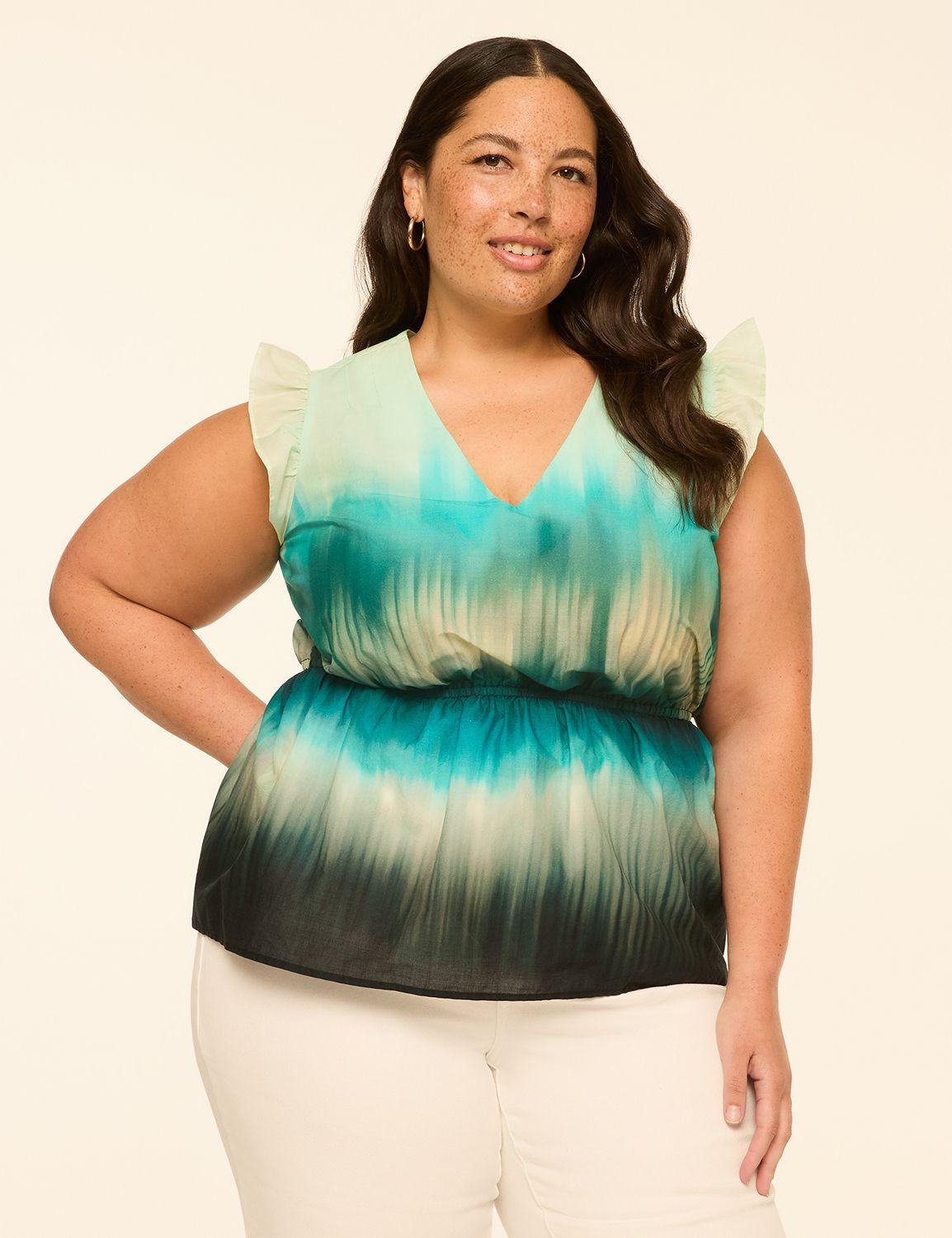 swing v-neck peplum top
