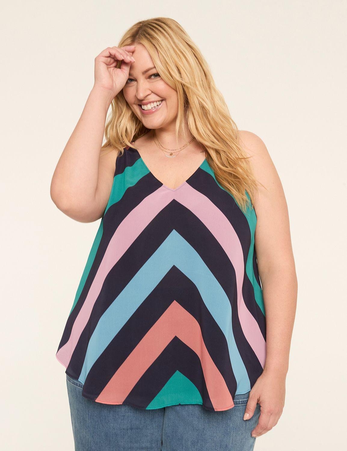 swing v-neck single-layer chiffon tank