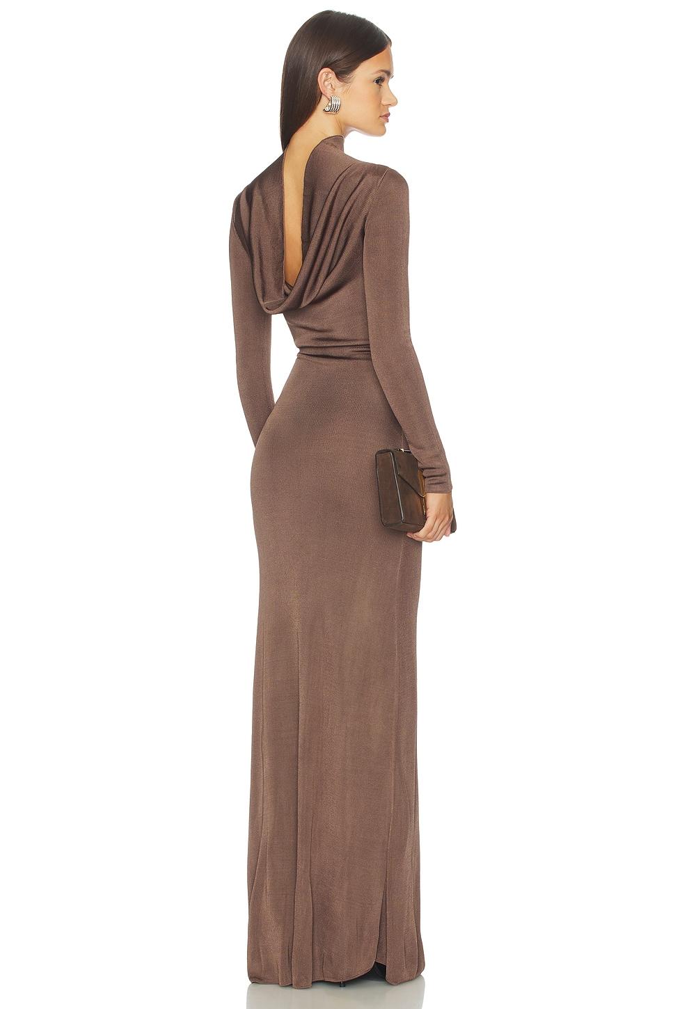 sylveeah draped cowl gown