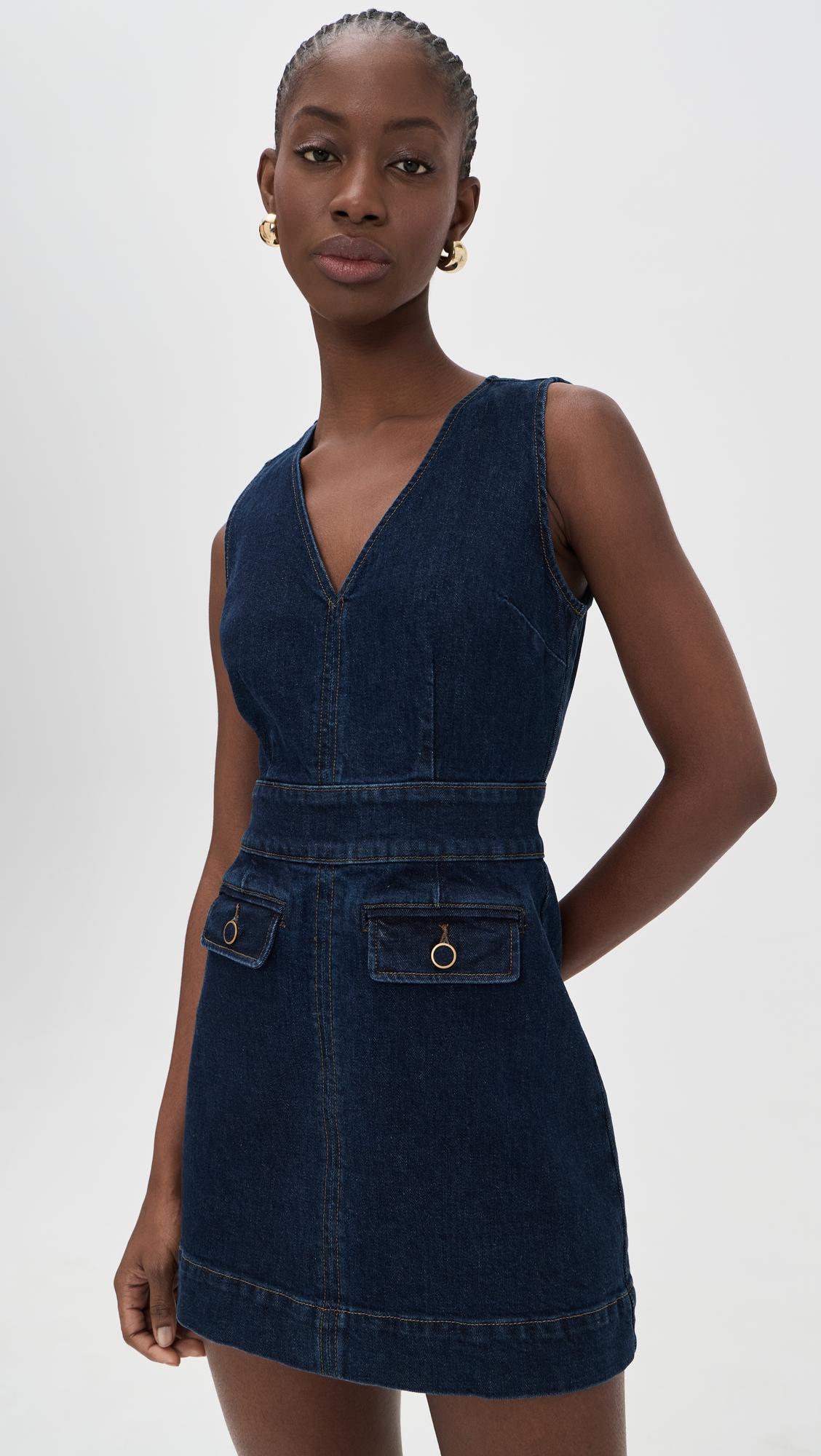 sylvia denim mini dress