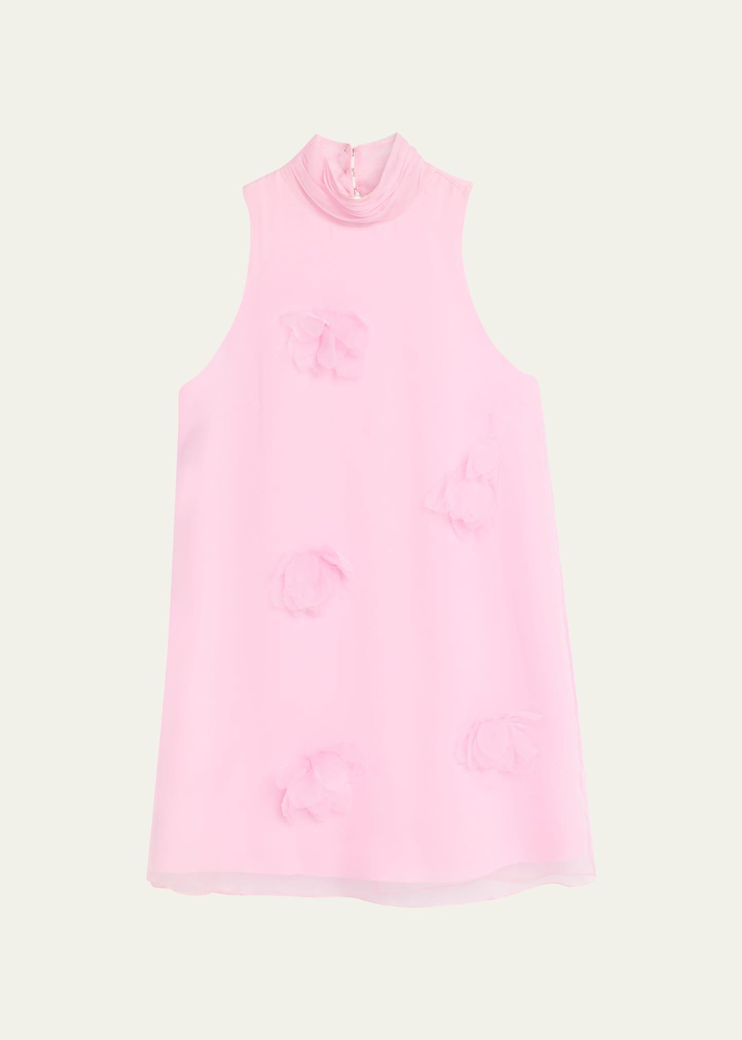 sylvia floral high-neck mini dress