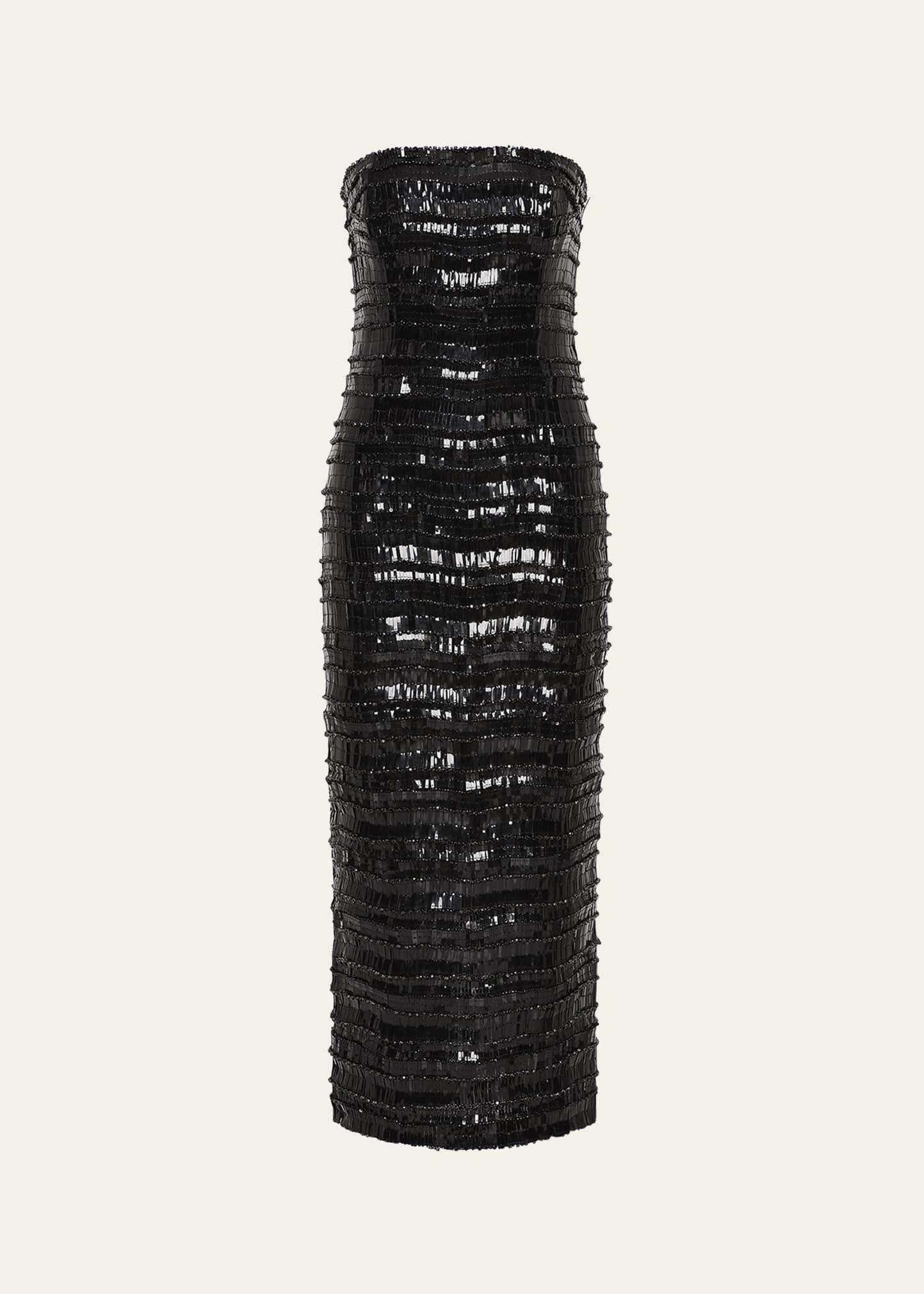 sylvie embellished strapless dress