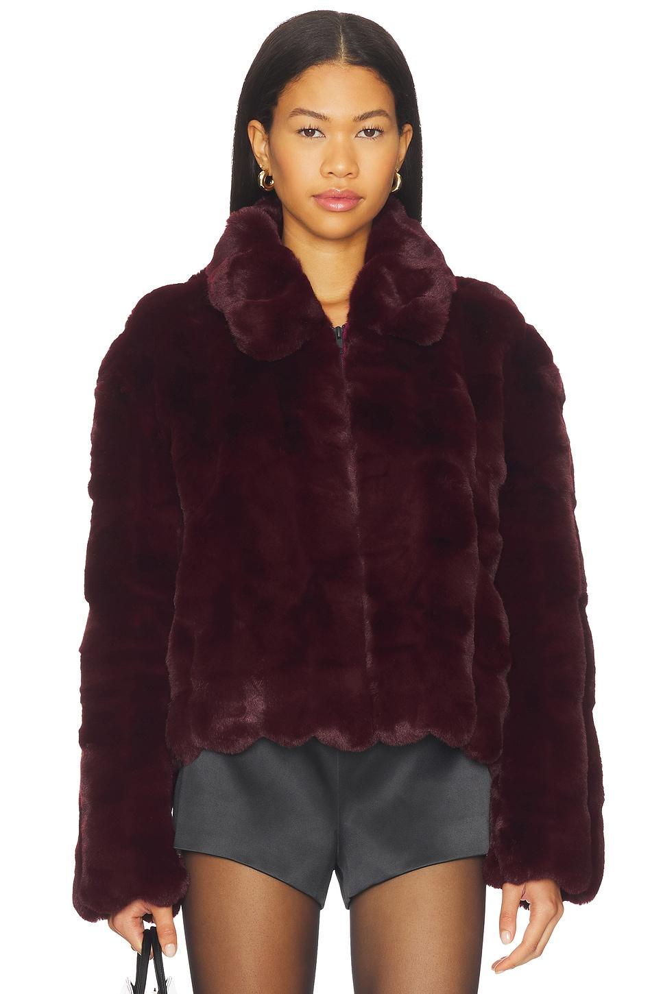 sylvie zip faux fur jacket