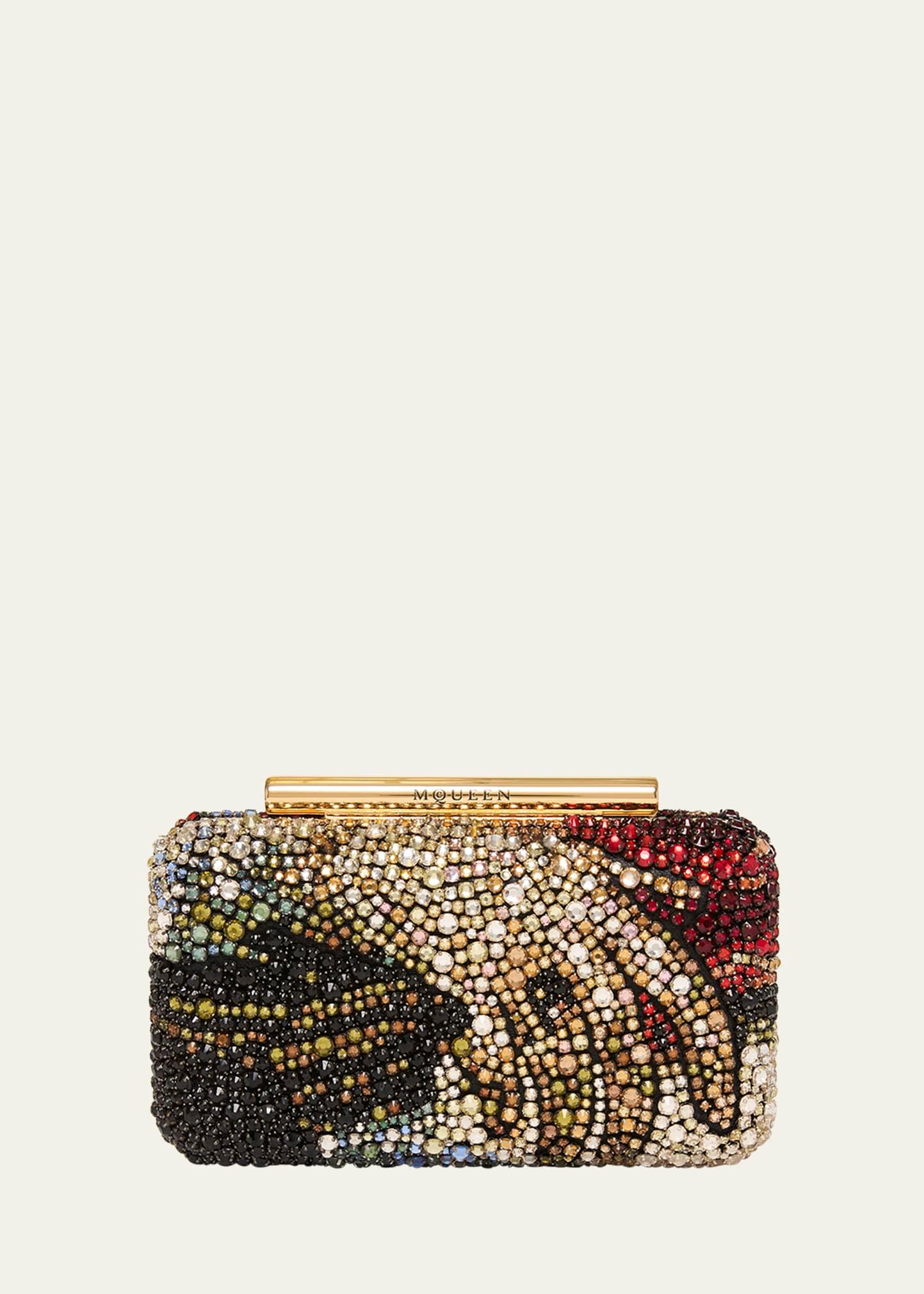 t-bar baroque crystal box clutch bag