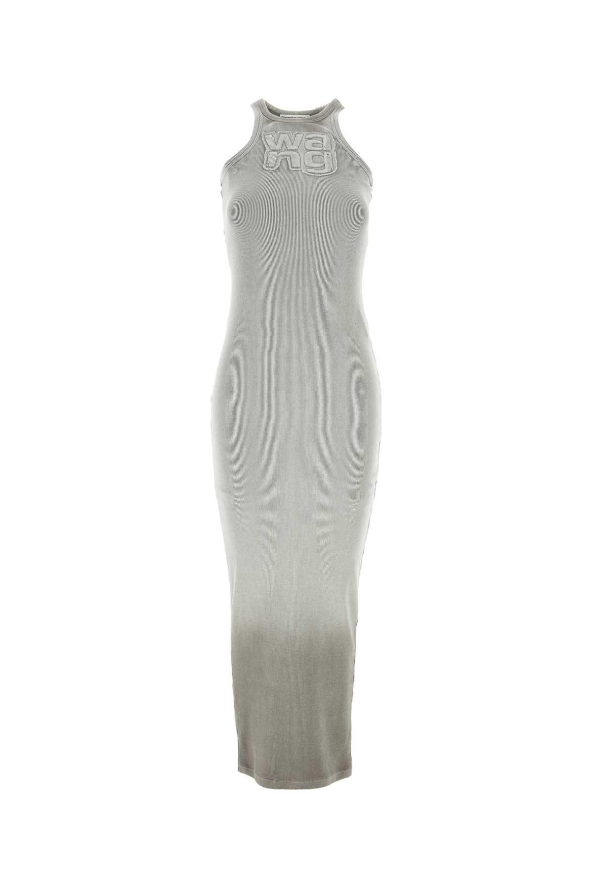 t by alexander wang grey stretch cotton dress