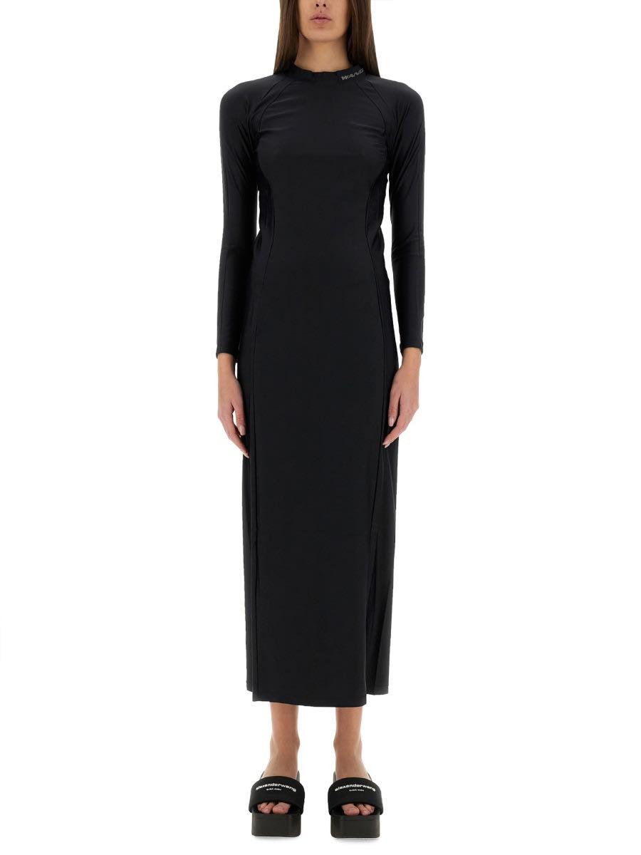 t by alexander wang long dress with logo