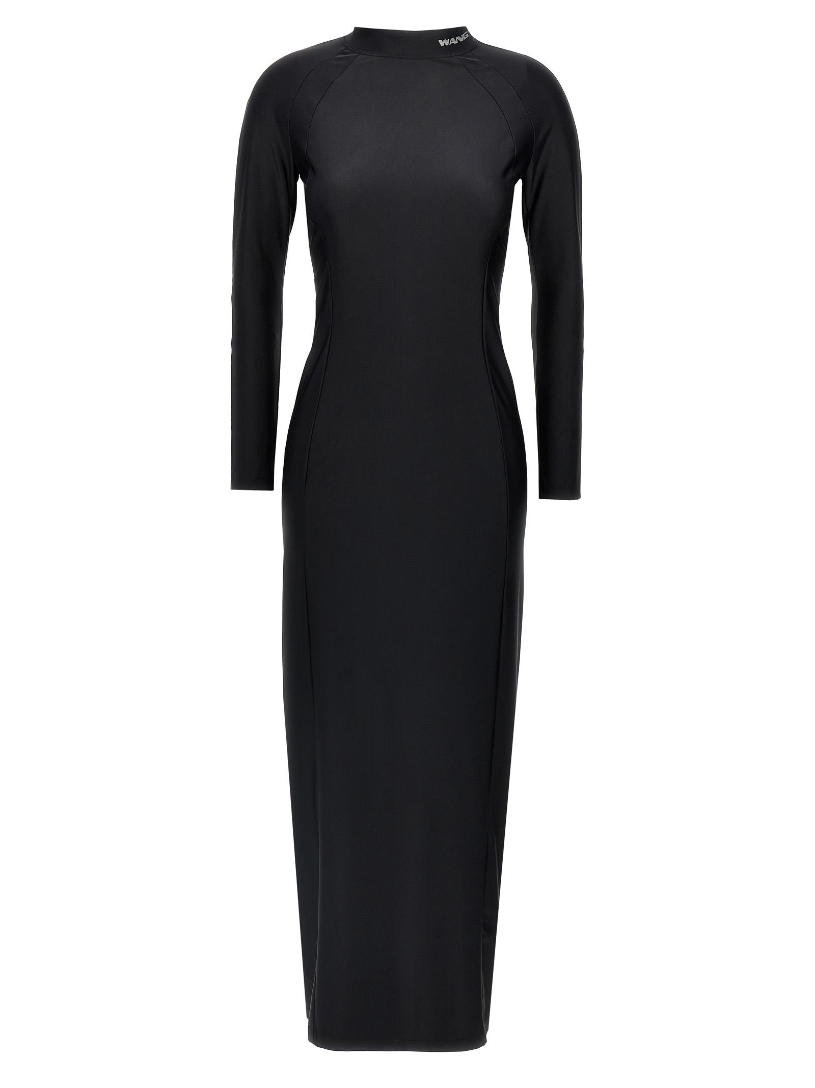 t by alexander wang rashguard dress black nylon - women