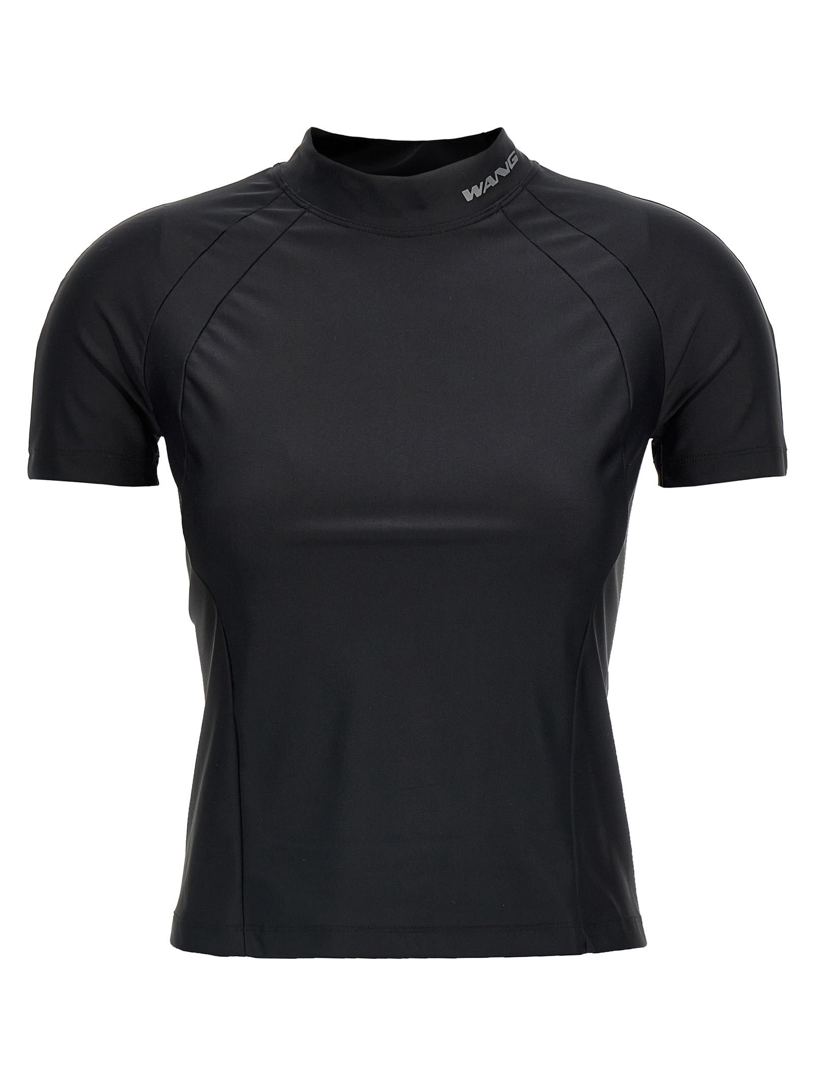 t by alexander wang rashguard top black nylon tops - women