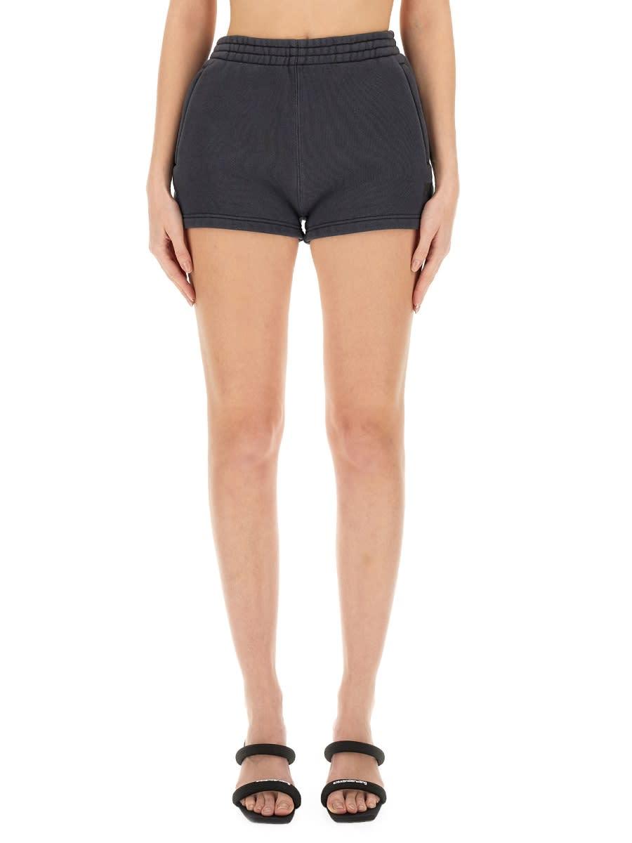 t by alexander wang shorts with logo