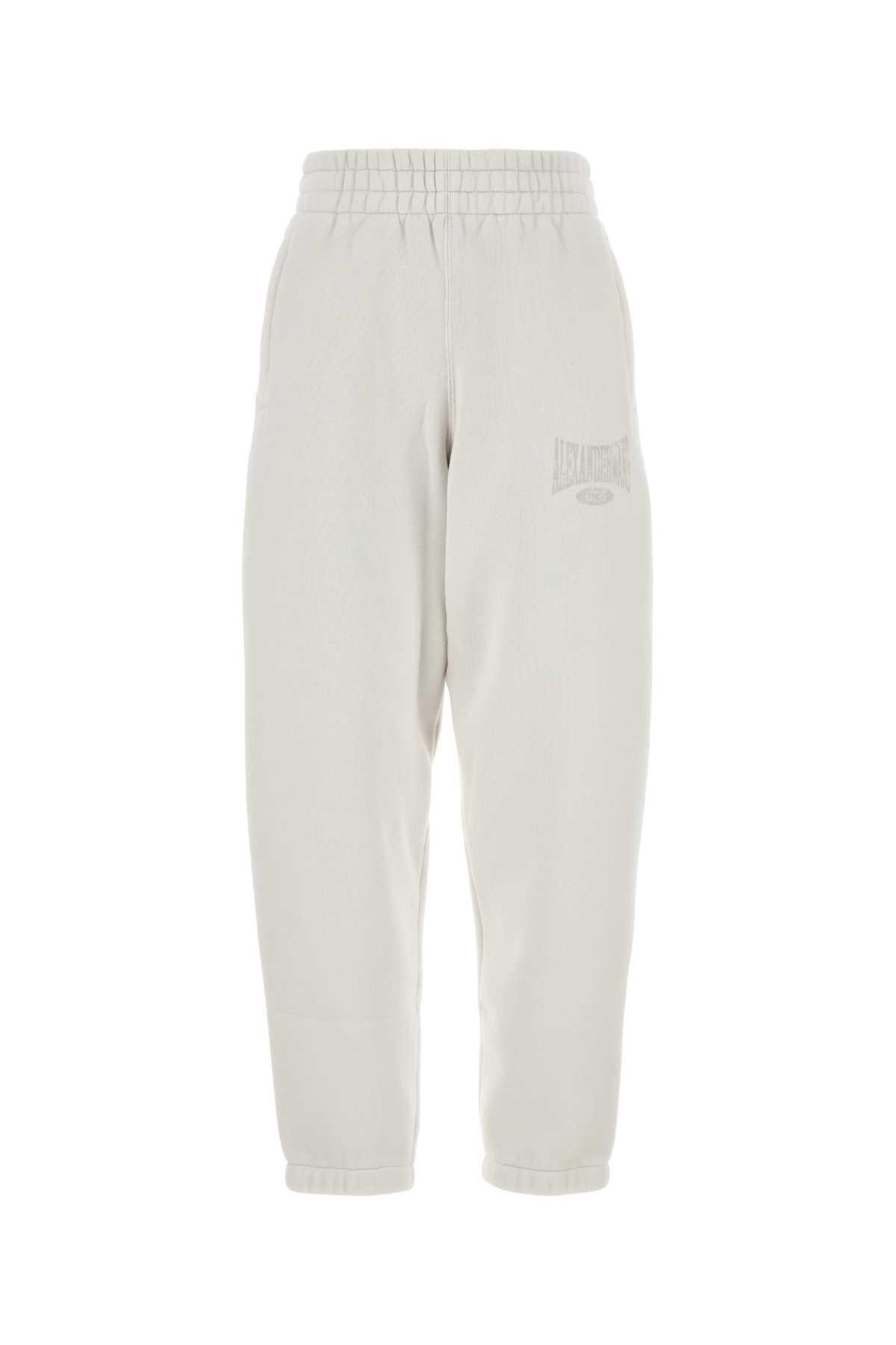 t by alexander wang white cotton blend joggers