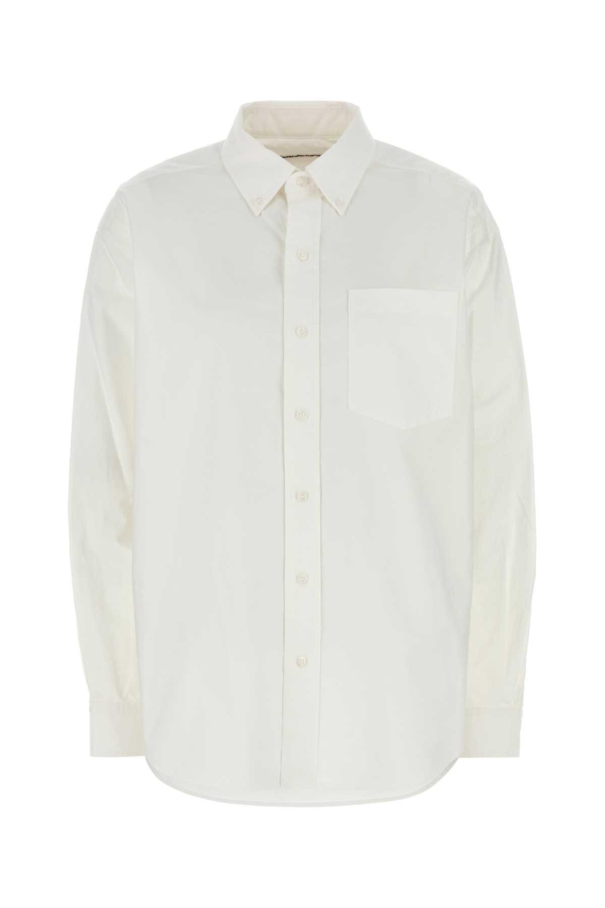 t by alexander wang white oxford oversize shirt
