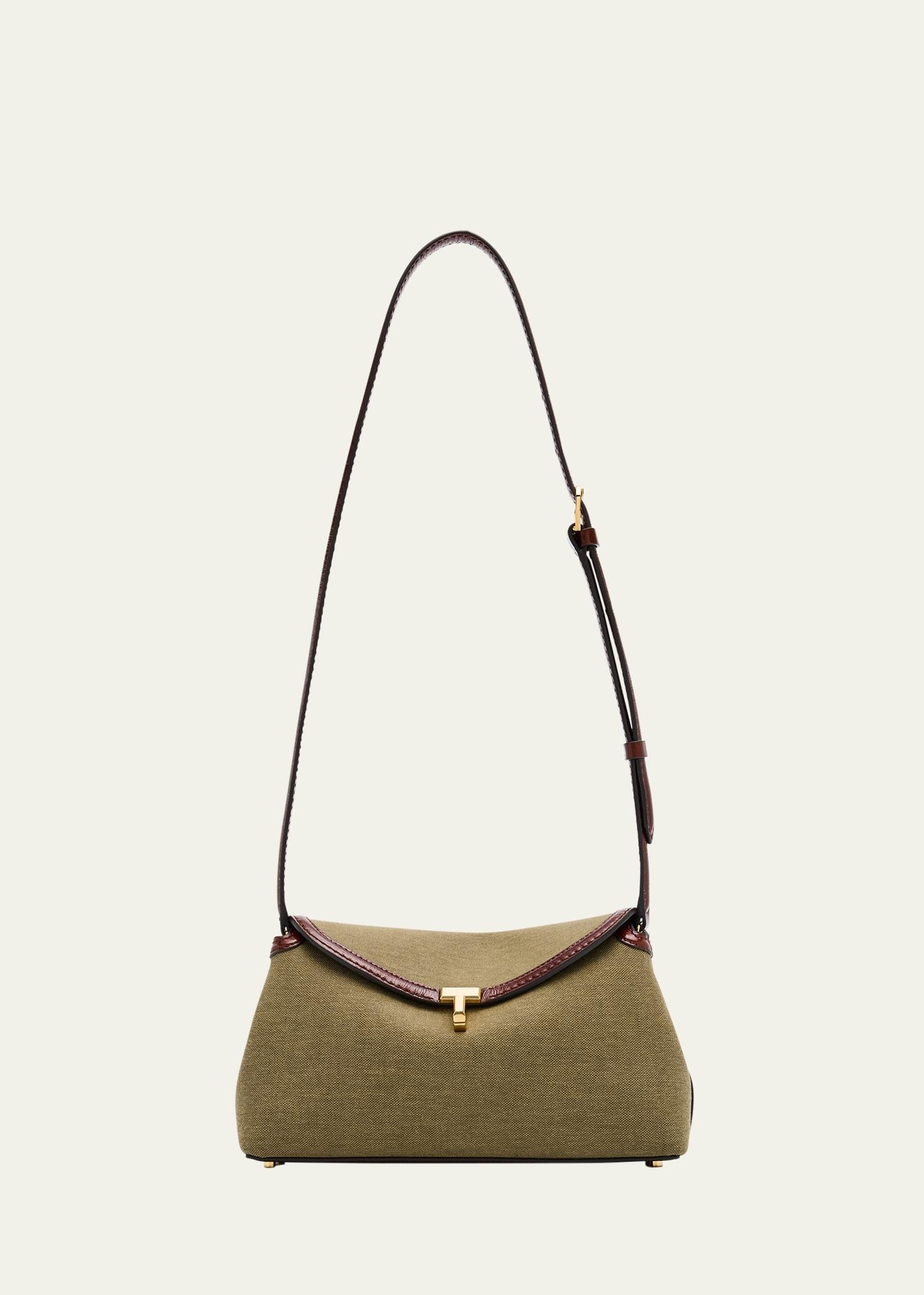 t-lock canvas clutch bag