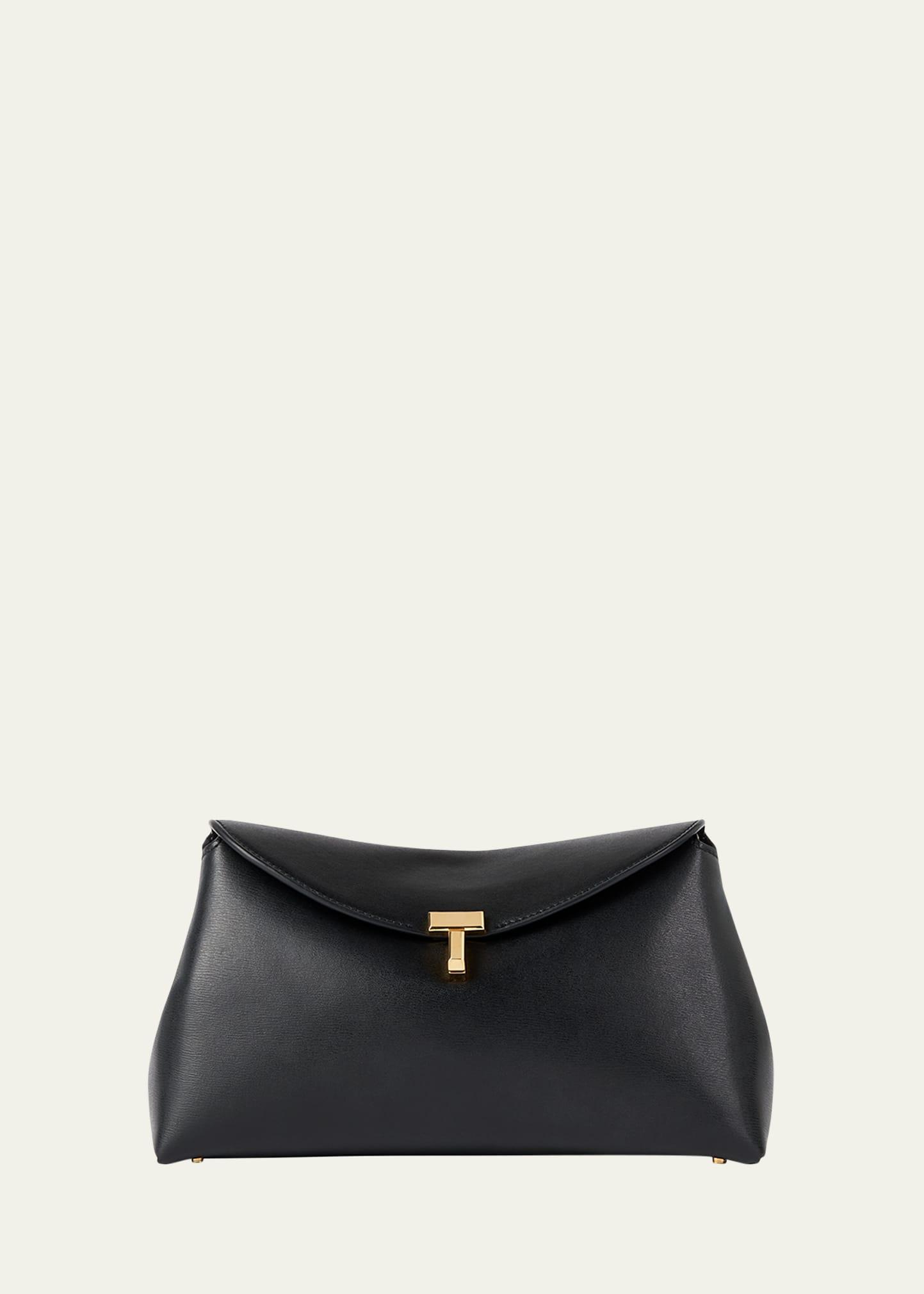 t-lock clutch in palmellata leather