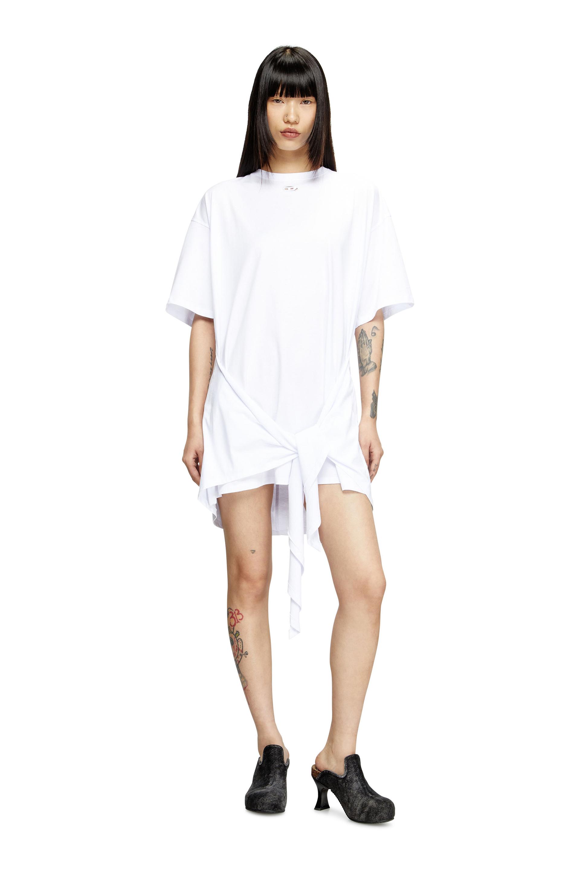 t-shirt dress with tie front