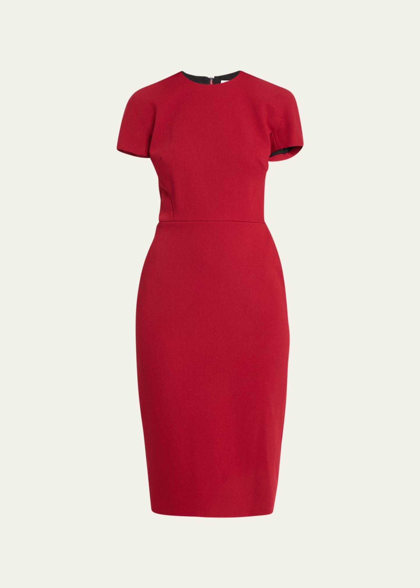 t-shirt fitted midi dress with back zipper