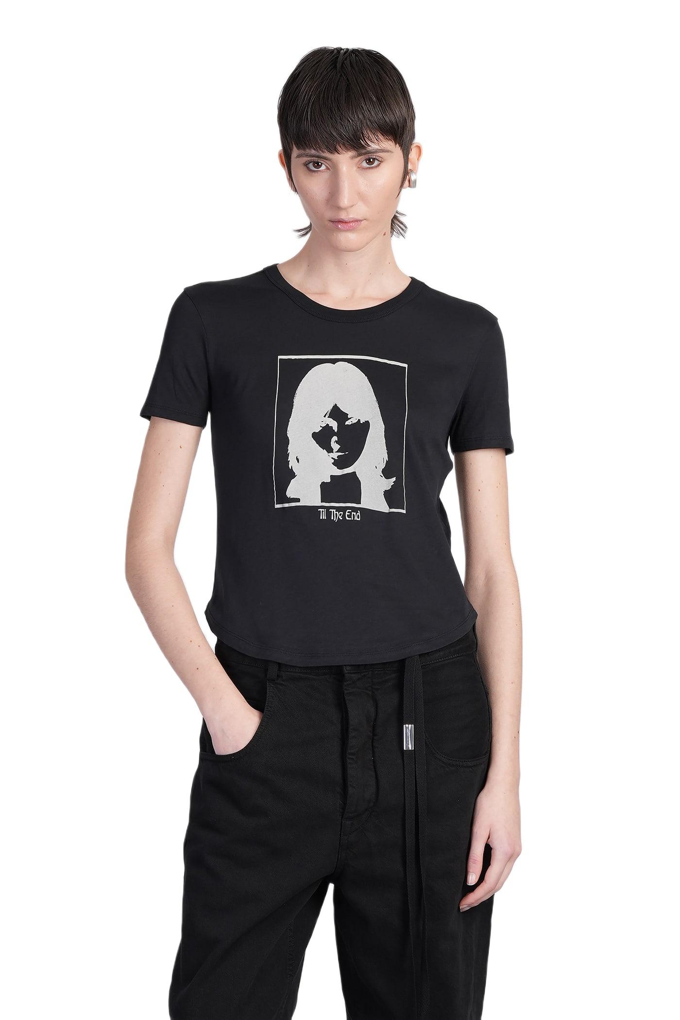 t-shirt in black cotton