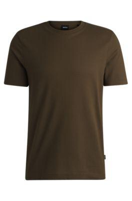 t-shirt with bubble-jacquard structure- light green men's t-shirts