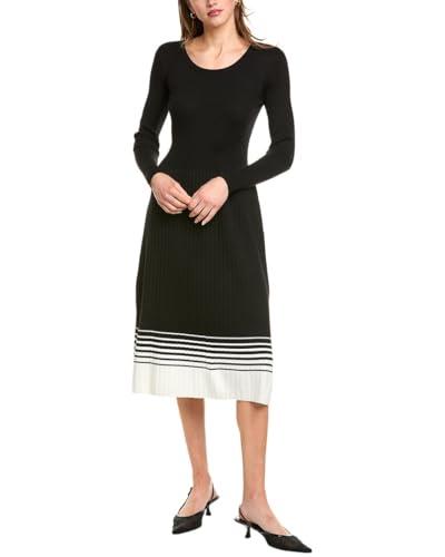 t tahari womens midi dress, xs, black