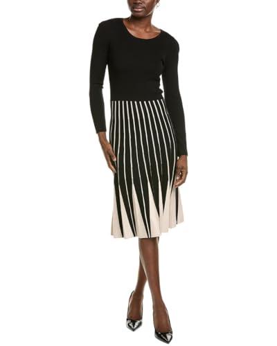 t tahari womens sweaterdress, s, black