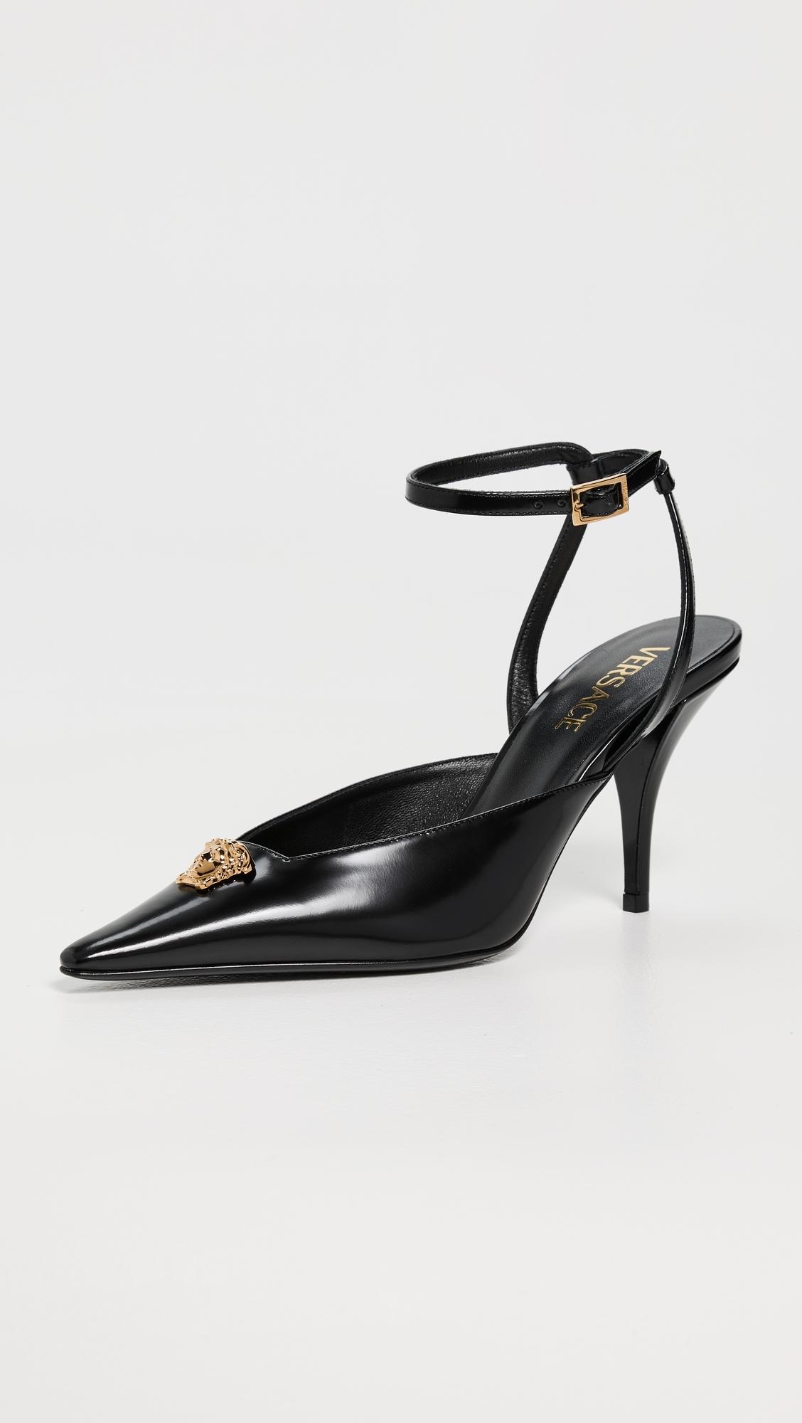 t.85 calf leather sling back pumps