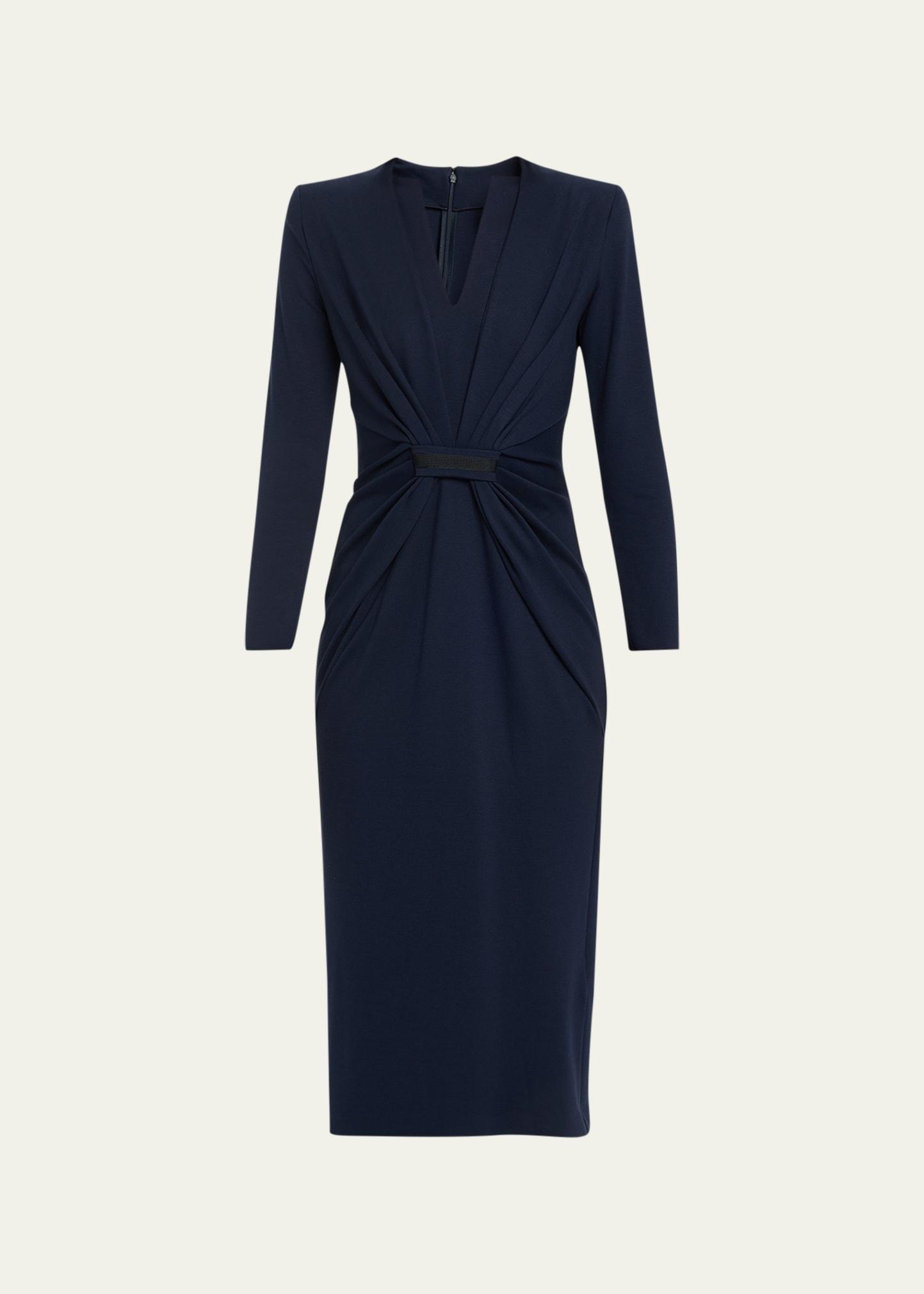 tab front jersey dress