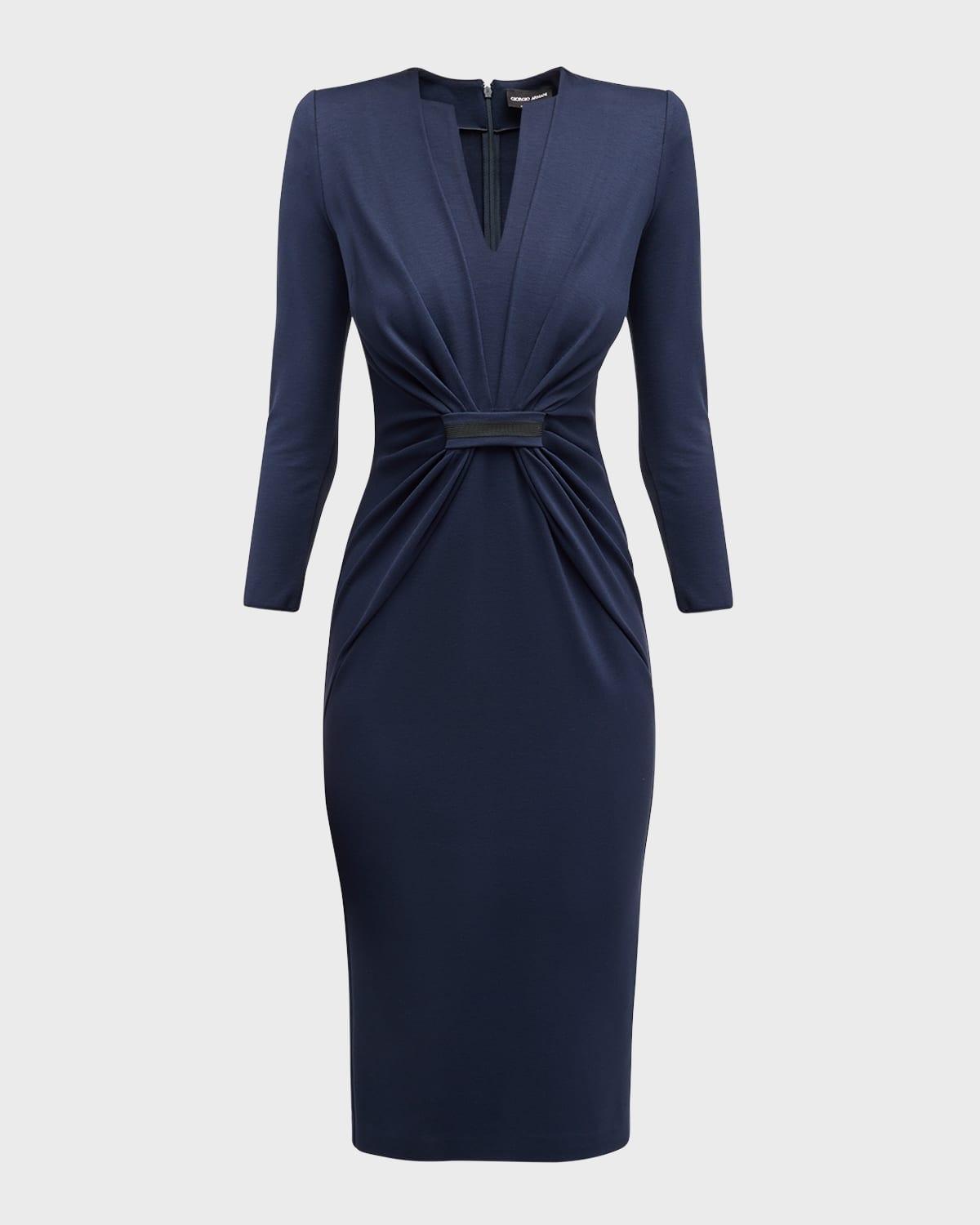 tab front jersey dress