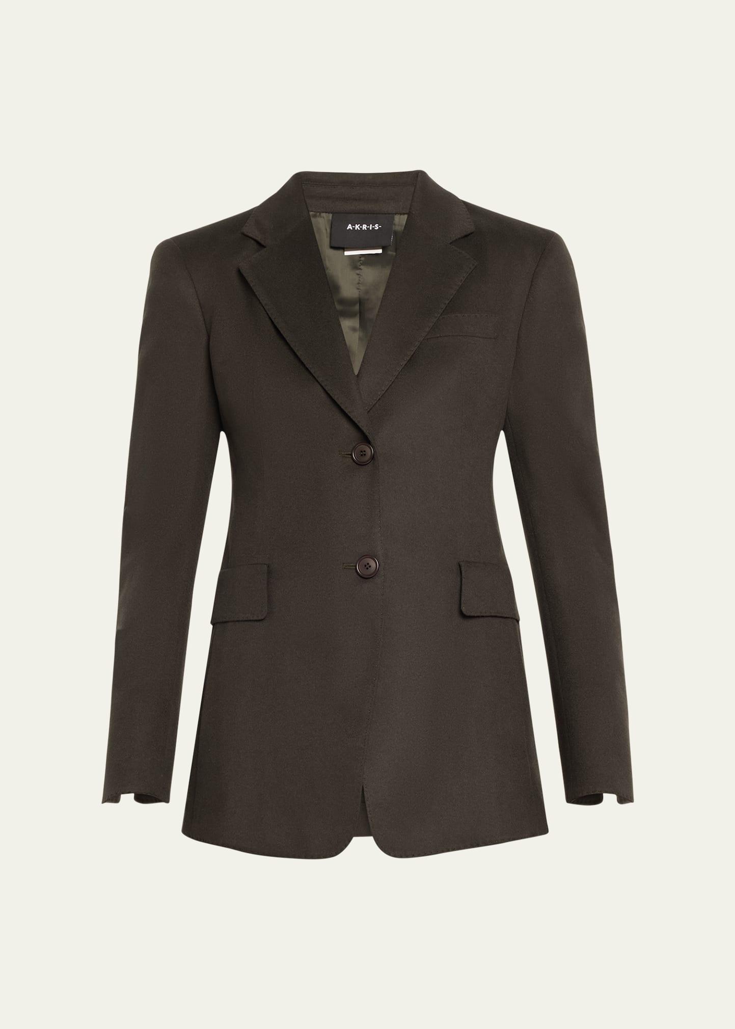 taddeo single-breasted wool flannel tailored jacket