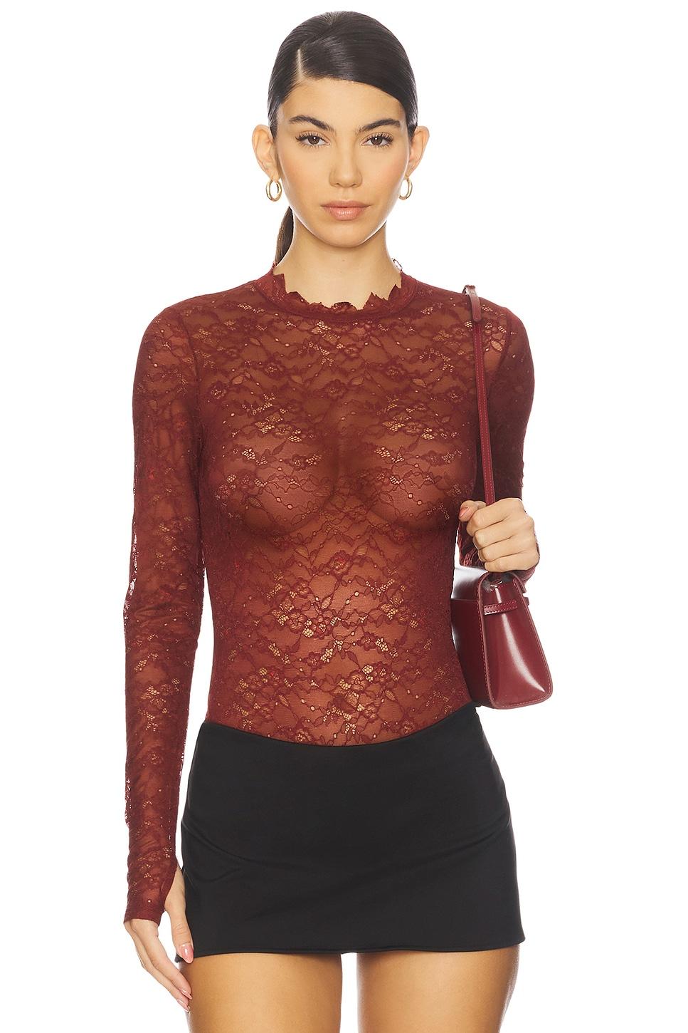 taeyn lace crew neck bodysuit