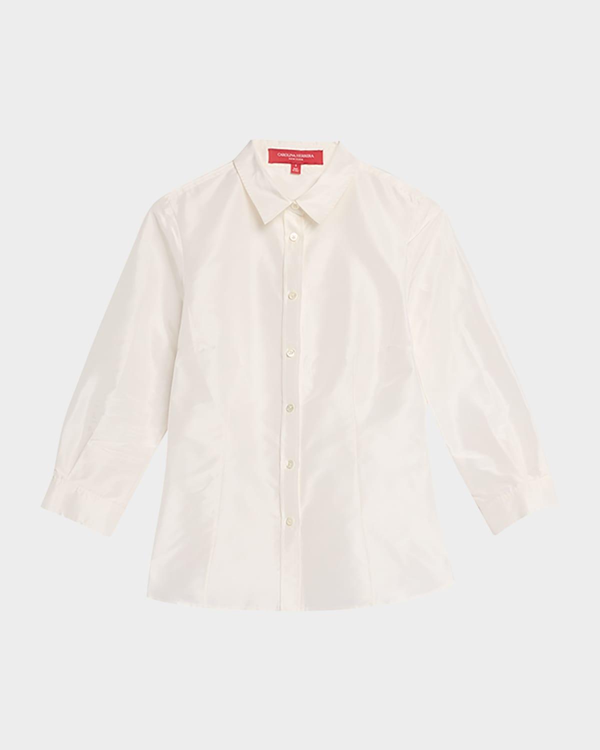 taffeta button-front shirt