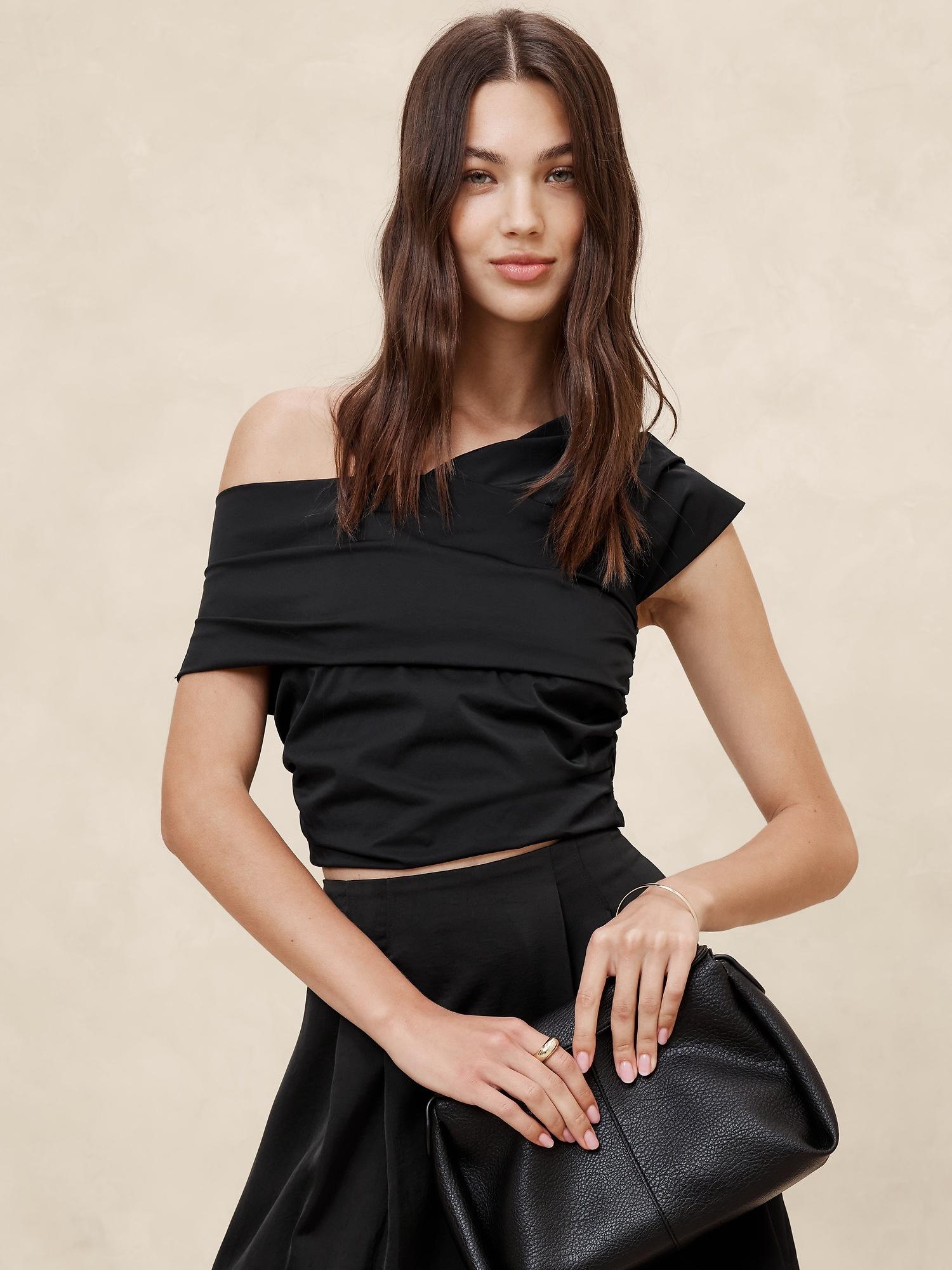 taffeta cropped top