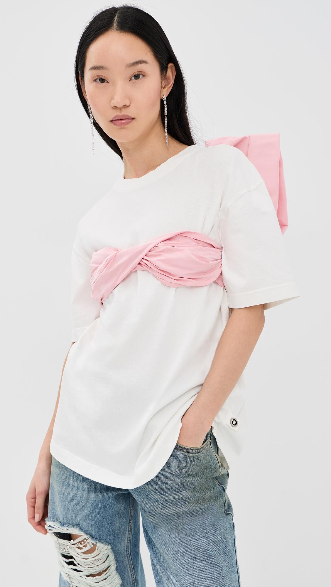 taffeta knot t-shirt