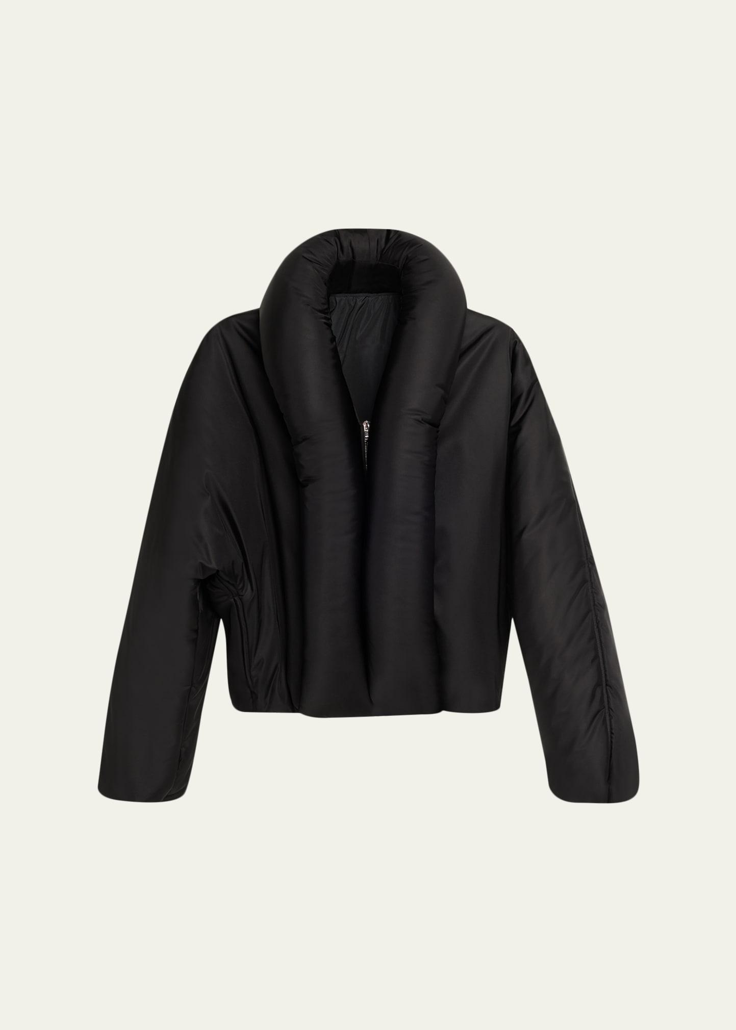 taffeta padded bomber jacket